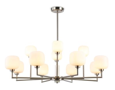 Светильник на штанге LH53005/12 SN/FR сатин никель/белый матовый G9*12 max 40W D910*680