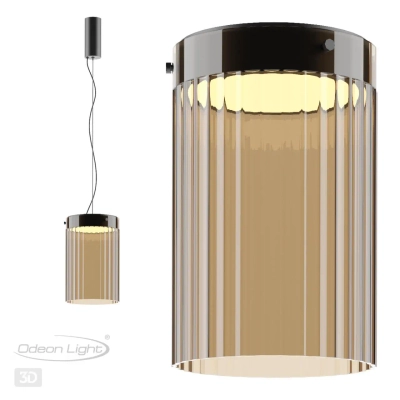 5047/15L L-VISION ODL24 439 черный/светл.янтарный/металл/стекло Подвес LED 15W 4000К 1676Лм PILLARI