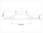Светильник встраиваемый TN52332 SWH/SGD белый песок/золото песок GX53 max 12W D115*25
