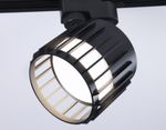 Трековый однофазный светильник со сменной лампой GL5349 BK черный GX53 D100*80
