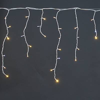 A-056R WW/W FLASH светодиодная гирлянда "бахрома" 5x0.6м 180LED белый провод влагозащищен.