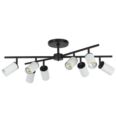 LR728368 Люстра RULLO 8х50W GU10 ЧЕРНЫЙ/БЕЛЫЙ (571728+214436-8)