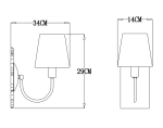 Бра Arte Lamp GRACIE A7301AP-1PB, 1хE14