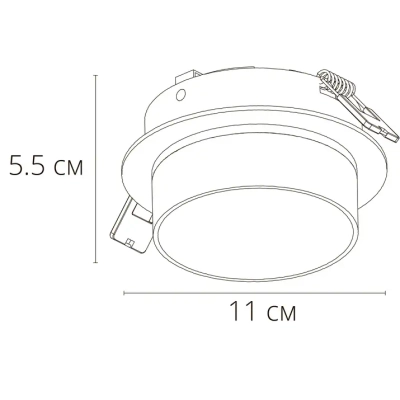 Точечный встраиваемый светильник Arte Lamp IMAI A2264PL-1BK, GX53