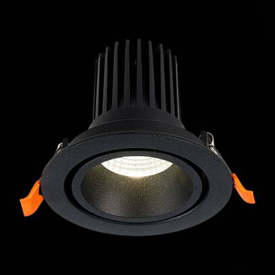 ST705.438.10 Св-к встр. Черный LED 1*10W 3000K 750Lm Ra&gt;90 38° IP20 D102xH85 170-240V
