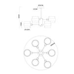 Люстра на штанге Arte Lamp CARLO A8205SP-6BK, 6хE14