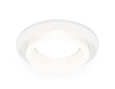 Комплект встраиваемого светильника с акрилом XC6512065 SWH/FR белый песок/белый матовый MR16 GU5.3 (C6512, N6245)