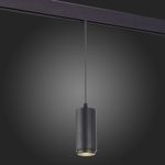 ST357.433.06 Магнитный трековый светильник подвесной ZOOM Черный LED 1*6W 3000K 667Lm Ra&gt;80 10-60° IP20 D60xH120 48V