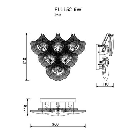 Бра Infinita FL1152-6W, G9х6