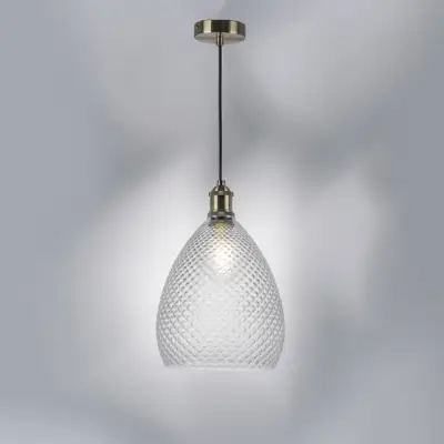 798021 Люстра GENNI 1х40W E27 ЛАТУНЬ/ПРОЗРАЧНЫЙ Lightstar