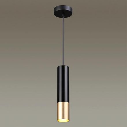 3876/1L HIGHTECH ODL19 405 черный с золотом Подвесной светильник GU10 1*50W 220V KIKO