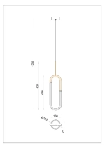 Подвесной светильник Arte lamp LUMINO A2233SP-20GO, 1хLED