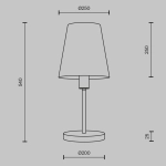 Настольный светильник Лира / Lira E27х1, MOD483TL-01BS. TM Maytoni