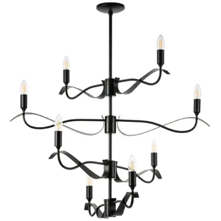 733287 Люстра RAGNO 8х40W E14 ЧЕРНЫЙ МАТОВЫЙ Lightstar