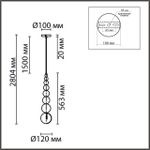 8088/1A MODERNI LN25 хром/белый, металл/стекло Подвесной светильник G91*20W 220V SOLIDA