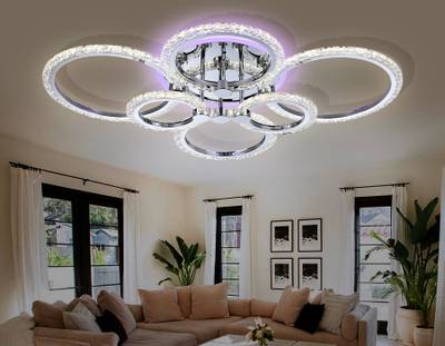 Потолочный светодиодный светильник с пультом FA413/4+2 CH хром 132W 840*600*120 (ПДУ РАДИО 2.4G)