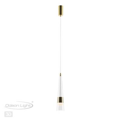 5043/12L L-VISION ODL24 301 глянц.золото/прозрачный/металл/стекло Подвес LED 12W 3000K 1334Лм LUMP