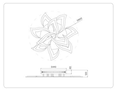 Потолочный светодиодный светильник с пультом FA4473/7+3 WH белый 112W 3000+6400K/4200K/6400+3000K D850*120 (ПДУ ИК)