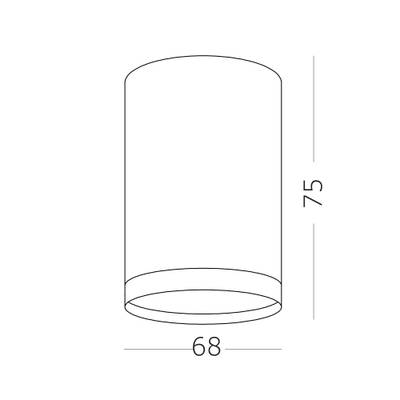 ST113.432.05 Светильник потолочный Черный LED 1*5W 3000K 390Lm Ra&gt;80 120° IP20 D68xH75 170-240V