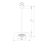 Подвесной светильник с металлическим плафоном 40030/1 LED / черный, LED