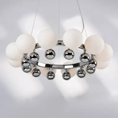 801124 Люстра SFERETTA 12х40W G9 ХРОМ/БЕЛЫЙ Lightstar