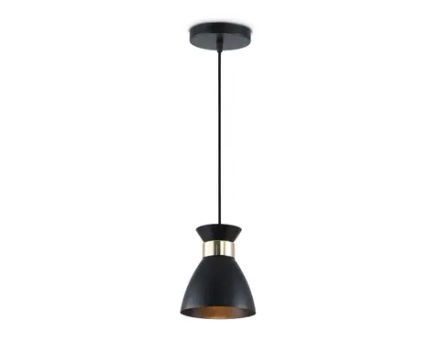 Светильник подвесной TR8468 BK/FGD черный/золото E27 max 60W D130*1000