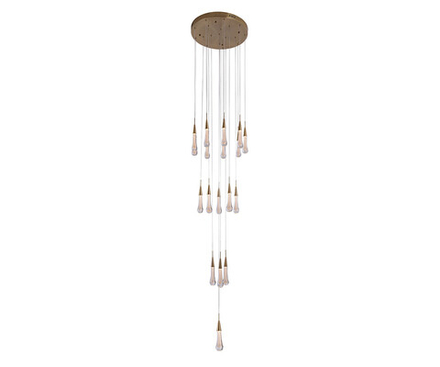 07861-18A,36 Люстра каскадная Гутта латунь d50 h300 Led 54W (3000k)