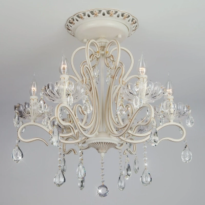 Потолочная люстра с хрустальным декором 12205/6 белый, E14х6