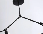 Потолочный светильник в стиле лофт TR8036/6 BK черный E27*6 max 40W D670*590