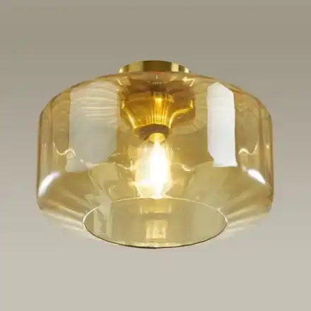 4747/1C PENDANT ODL21 409 янтарный/бронзовый Светильник потолочный E27 1*60W BINGA