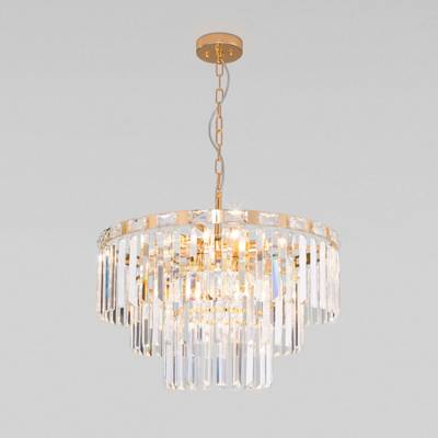 Умная подвесная хрустальная люстра 10130/8 золото