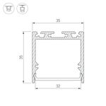 Профиль SL-LINE-3535-2000 ANOD (Arlight, Алюминий)