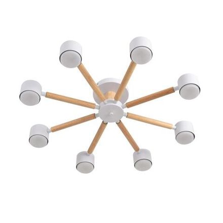 8306/8C COMFI белый, дерево/металл Светильник потолочный GX53 LED 8*7W 220V VUDI