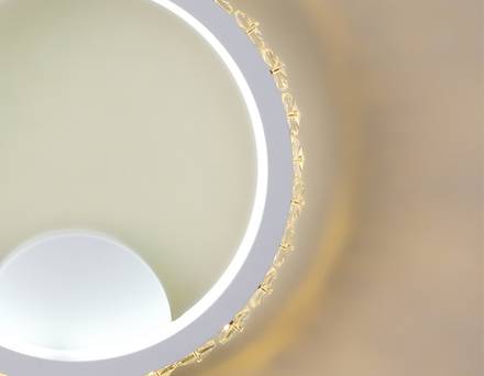 Настенный светодиодный светильник с выключателем FA211 WH белый LED 3000K+6400K 15W 230*250*45