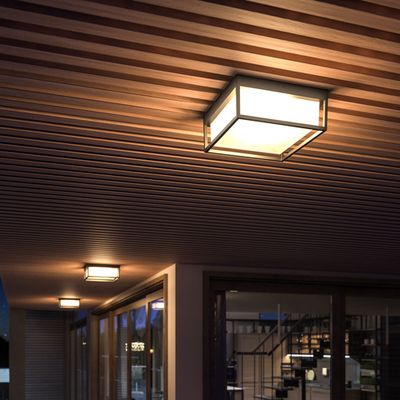 SL9517.502.01 Светильник уличный потолочный ST-Luce белый/белый LED 1*20W 3000K/4000K/5000K