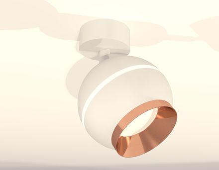 Комплект поворотного светильника с дополнительной подсветкой XM1101005 SWH/PPG белый песок/золото розовое полированное MR16 GU5.3 LED 3W 4200K(A2202,C1101,N7035)