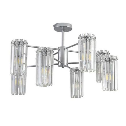 8348/8C CLASSI хром/прозрачный, металл/хрусталь Люстра подвесная E14 8*40W 220V FAVLA