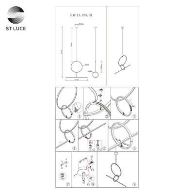 SL6113.433.01 Светильник подвесной ST-Luce Черный LED 1*50W 4000K
