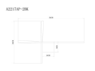 Настенный светильник Arte Lamp ACRUX A2217AP-2BK, 1хLED
