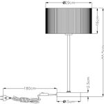 Декоративная настольная лампа Arte Lamp MALLORCA A1021LT-1SS, 1хE27