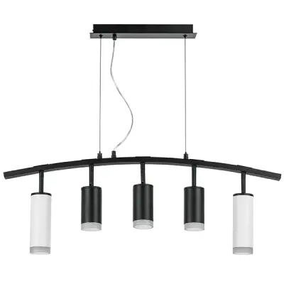 LR7358623730 Люстра RULLO 5х50W GU10 ЧЕРНЫЙ/БЕЛЫЙ (571735+214437-3+214486-2+202430-5)