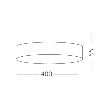 ST606.442.48 Светильник потолочный Черный LED 1*48W 4000K 4 320Lm Ra>85 120° IP20 D400xH55 185-265V