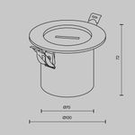 Потолочная чаша Parity встраиваемая с коннектором питания черная, TRA130RSC-2B. TM Maytoni