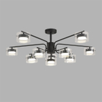 8349/10C COMFI LN26 232 черный/прозрачный, металл/стекло Светильник потолочный LED GX53 10*7W 220V NATALINA