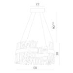 Подвесная люстра Divinare CORONA 1685/01 SP-1, 1хLED