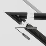 Угол-соединитель 45° Gravity встраиваемый черный, TRA010CLS-42B. TM Maytoni