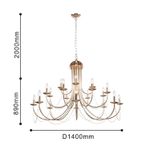 Подвесная люстра Plini 2591-20P, 20*E14*40W. ТМ F-Promo