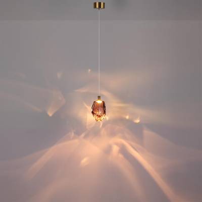 7113/4LC L-VISION ODL25 Подвесной светильник бронзовый/винное стекло/металл IP20 LED 4W 300Лм 3000K 200° 220V GEMME