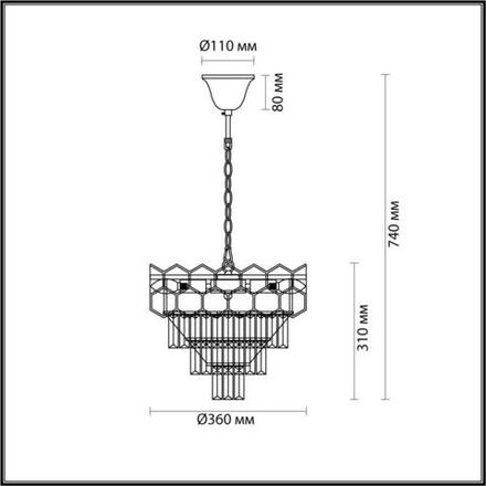 5231/6 CLASSI LN22 000 золотой, коричневый Люстра E14 6*40W 220V KAZ.