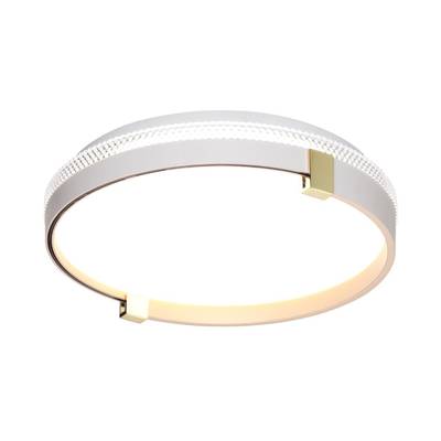 7646/CL PALE SN 138 Светильник пластик/белый/золотой LED 30Вт 4000К D340 IP43 OLIDI WHITE